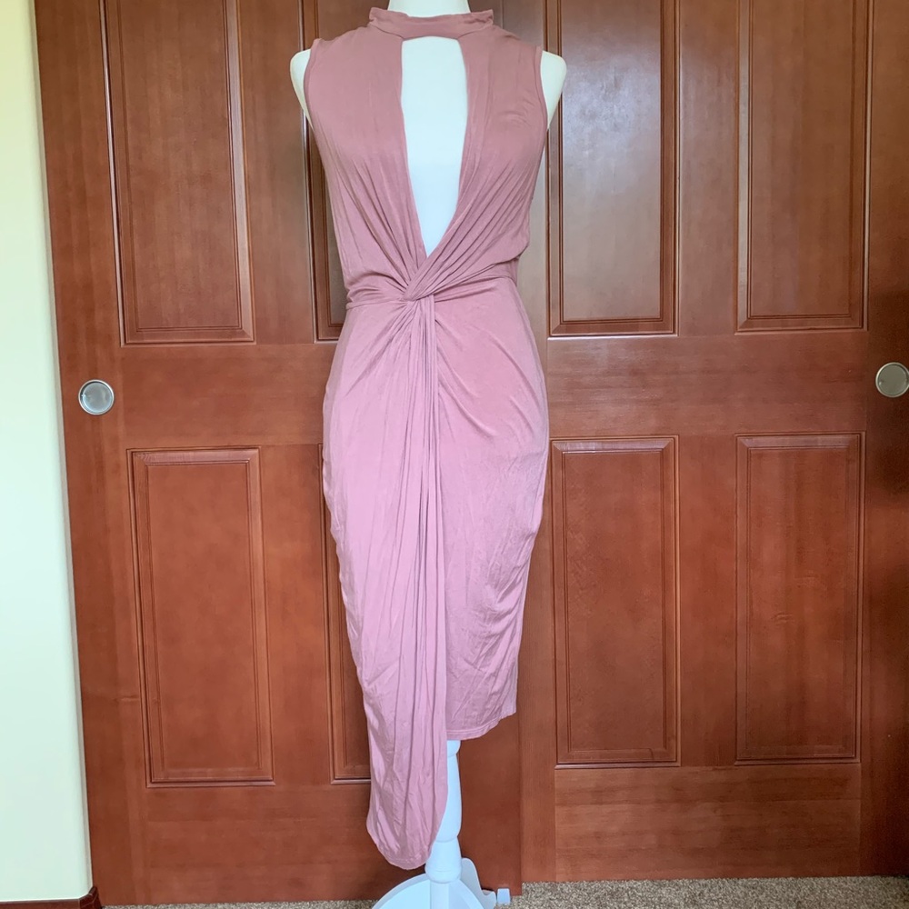 SOLD! Charlotte Russe Asymmetrical twist dress - M